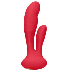 Красный вибратор G-Spot and Clitoral Vibrator Flair - 17,5 см.