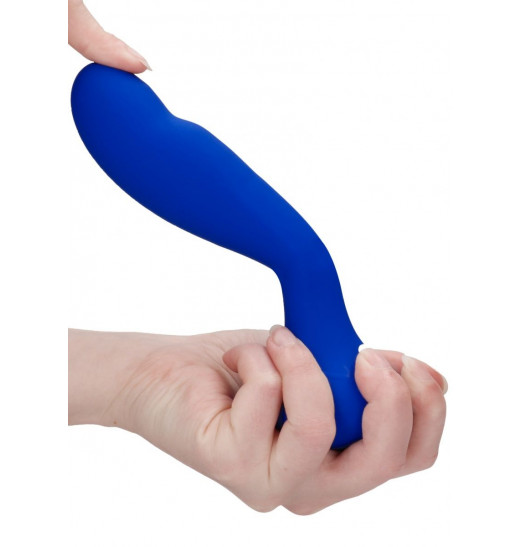 Синий вибростимулятор точки G Finesse - 17,5 см.