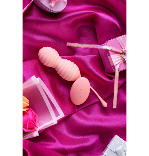 Нежно-розовые вагинальные шарики ZEFYR с пультом ДУ