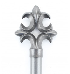 Черная плеть из натуральной кожи Gray в готическом стиле - 63 см.