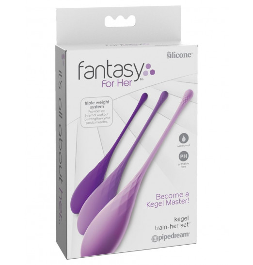 Набор из 3 фиолетовых шариков Кегеля Train-Her Set Набор из 3 фиолетовых шариков Кегеля Train-Her Set