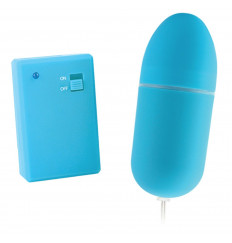 Голубое виброяйцо Remote Control Bullet с пультом ДУ
