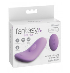 Фиолетовый компактный вибростимулятор Remote Silicone Please-Her