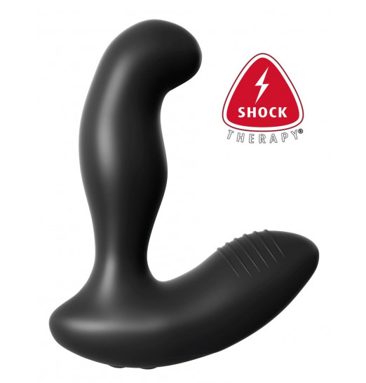 Черный массажер простаты Electro Stim Prostate Vibe с электростимуляцией - 13,3 см.