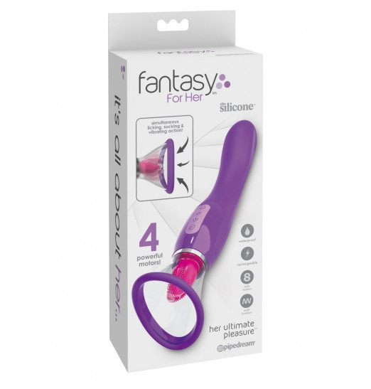 Фиолетовый вакуумный клиторальный стимулятор Her Ultimate Pleasure Фиолетовый вакуумный клиторальный стимулятор Her Ultimate Pleasure