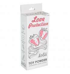 Пудра для игрушек Love Protection с ароматом клубники со сливками - 30 гр.