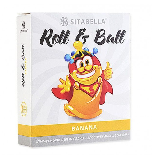 Стимулирующий презерватив-насадка Roll   Ball Banana