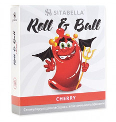 Стимулирующий презерватив-насадка Roll   Ball Cherry