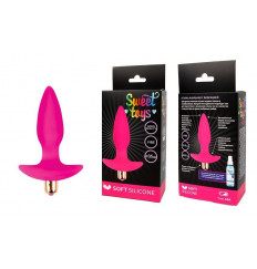Розовая коническая анальная пробка Sweet Toys - 10,5 см.