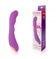 Фиолетовый силиконовый вибромассажер - 22,2 см.