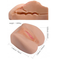 Телесный реалистичный мастурбатор-вагина SHEQU