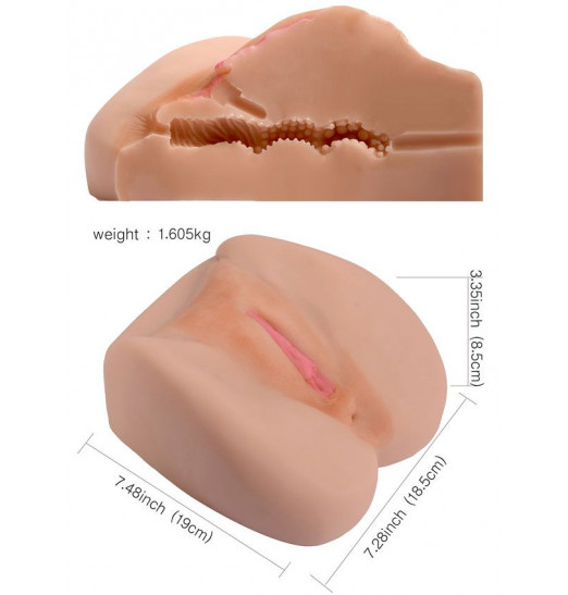 Телесный реалистичный мастурбатор-вагина SHEQU