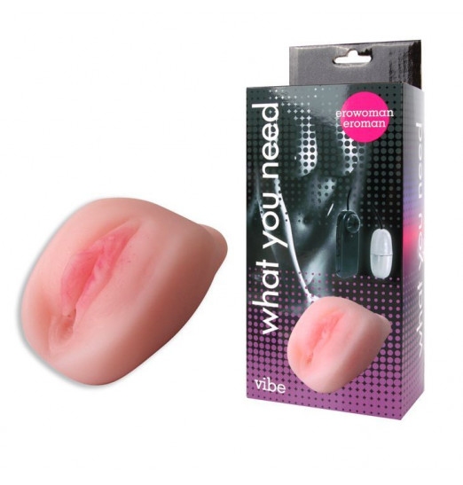 Телесная вагина Erowoman-Eroman с вибрацией