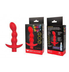 Красный вибратор Sweet Toys - 11 см.