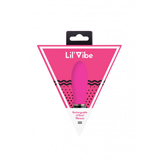 Розовый силиконовый мини-вибратор Lil Swirl - 10 см.