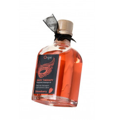 Массажное масло Orgie Lips Massage со вкусом клубники - 100 мл.