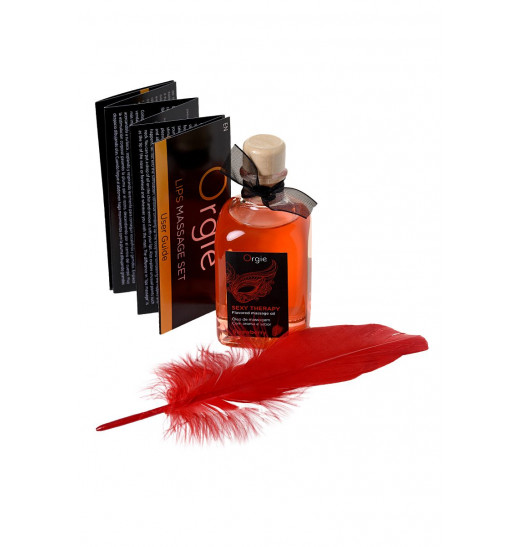 Массажное масло Orgie Lips Massage со вкусом клубники - 100 мл.