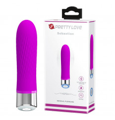 Лиловый мини-вибратор Sebastian - 12,4 см.