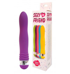 Фиолетовый эргономичный вибратор Sexy Friend - 17,5 см.