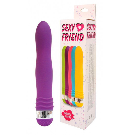 Фиолетовый эргономичный вибратор Sexy Friend - 17,5 см. Фиолетовый эргономичный вибратор Sexy Friend - 17,5 см.