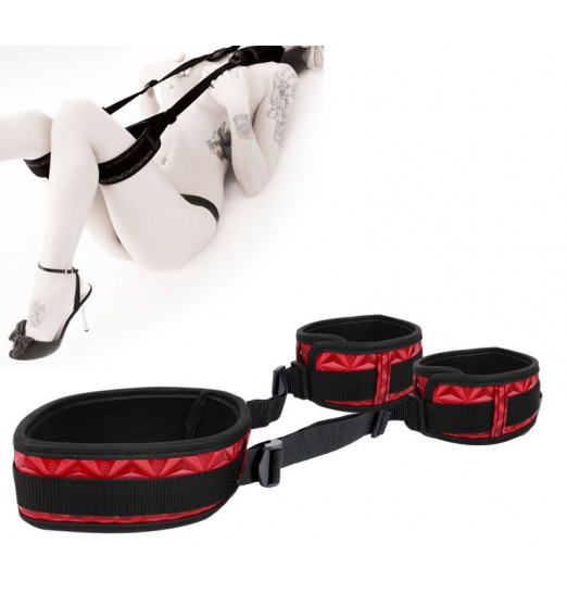 Розово-черный фиксатор для ног Notabu