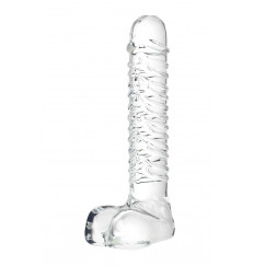 Стеклянный прозрачный фаллоимитатор Sexus Glass - 21 см.