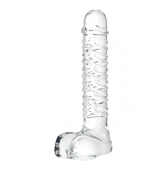 Стеклянный прозрачный фаллоимитатор Sexus Glass - 21 см.