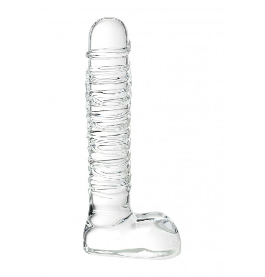 Стеклянный прозрачный фаллоимитатор Sexus Glass - 21 см.