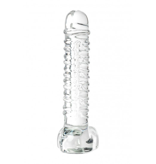Стеклянный прозрачный фаллоимитатор Sexus Glass - 21 см.