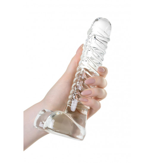 Стеклянный прозрачный фаллоимитатор Sexus Glass - 21 см.