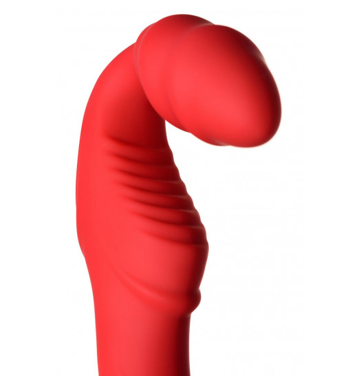 Красный безремневой страпон с вибрацией Красный безремневой страпон с вибрацией