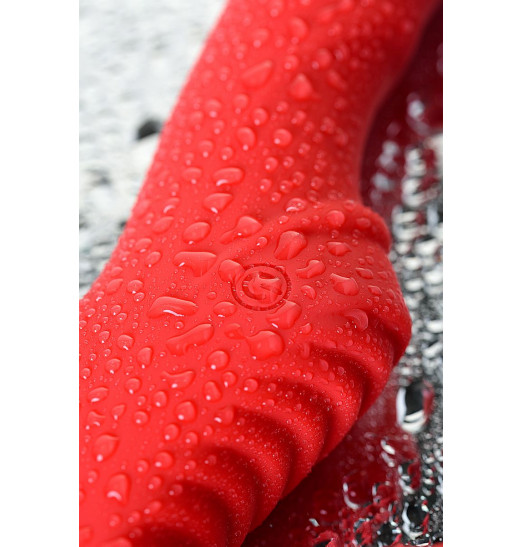 Красный безремневой страпон с вибрацией Красный безремневой страпон с вибрацией