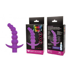 Фиолетовая вибрирующая анальная елочка Sweet Toys - 10,8 см.