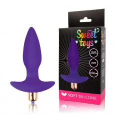 Фиолетовая коническая анальная пробка Sweet Toys - 10,5 см.