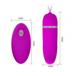 Лиловая вибропуля Deirdre с пультом ДУ