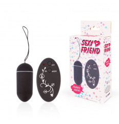 Черное виброяйцо Sexy Friend с 10 режимами вибрации