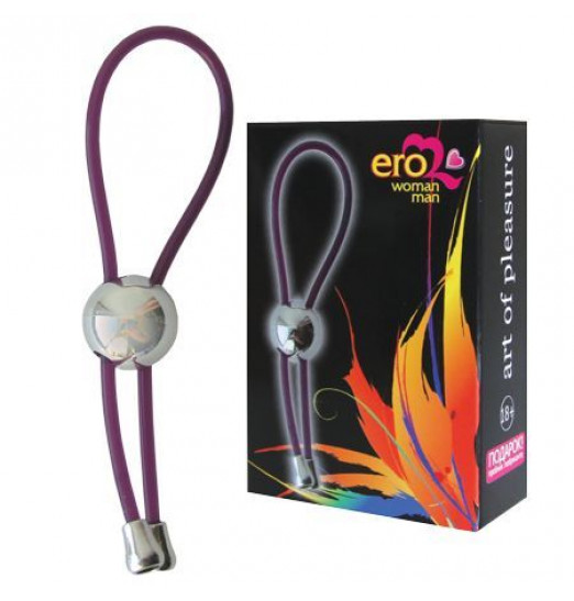 Фиолетовое эрекционное кольцо-лассо