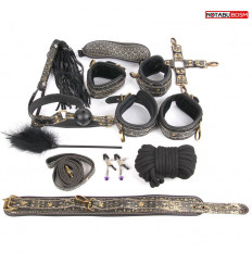 Чёрно-золотистый набор БДСМ