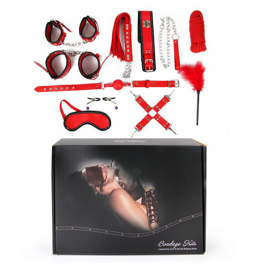 Красно-черный игровой комплект БДСМ