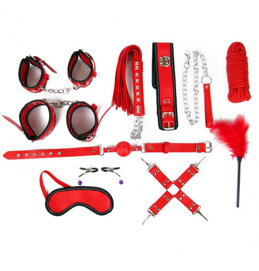 Красно-черный игровой комплект БДСМ