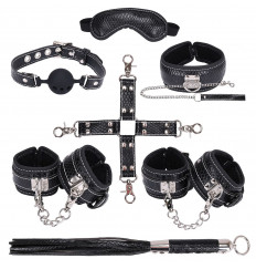 Набор БДСМ черного цвета с заклепками