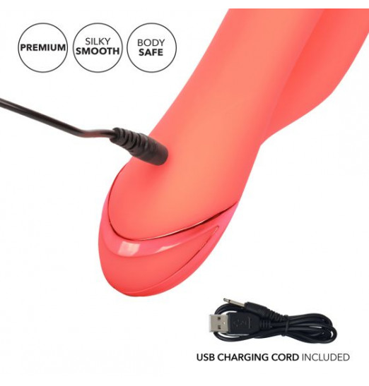 Оранжевый вибратор Orange County Cutie с функцией поступательного движения