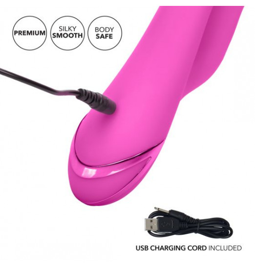 Лиловый вибратор Malibu Minx с функцией всасывания