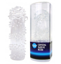 Закрытая прозрачная насадка в форме розы с креплением-колечком - 13 см.