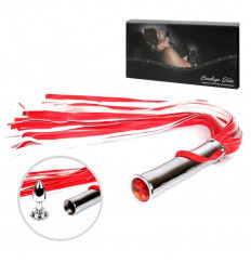 Красная плетка Notabu с красным кристаллом в основании - 58 см.