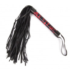 Черный флоггер с черно-красной ручкой Notabu - 41 см.