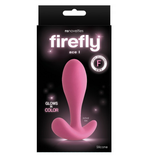 Розовая силиконовая анальная пробка Ace I Plug - 10,2 см.