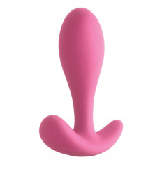 Розовая силиконовая анальная пробка Ace I Plug - 10,2 см.