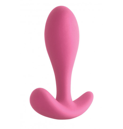 Розовая силиконовая анальная пробка Ace I Plug - 10,2 см.