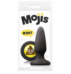 Черная силиконовая пробка среднего размера Emoji SHT - 10,2 см.